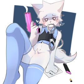 1:1 anthro blush blush_lines boykisser boykisser_(meme) cheek_tuft clothing crop_top cuff_(restraint) domestic_cat facial_tuft felid feline felis femboy fur girly gun half-closed_eyes handcuffs handgun hi_res legwear male male_focus male_only mammal meme metal_cuffs narrowed_eyes nuki_reysumi officer_boykisser_(junoandmaxx) pistol police police_hat police_uniform ranged_weapon restraints silly_cat_(mauzymice) simple_background smile solo source_request stockings thighhighs topwear tuft uniform weapon white_background white_body white_fur