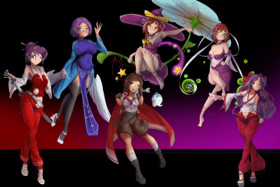 bakebake female ghost greenm marisa_kirisame matenshi meira noroiko reimu_hakurei rika rika_(touhou) tagme touhou touhou_(pc-98)