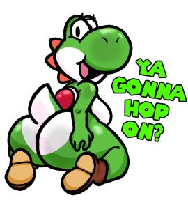 1girls anthro ass ass_focus big_ass big_butt big_thighs black_eyes boots breasts bubble_ass bubble_butt butt_focus female female_only lewdewott looking_at_viewer looking_back looking_back_at_viewer mario_(series) nintendo open_mouth solo super_mario_bros. tail talking_to_viewer thick thick_ass thick_butt thick_hips thick_thighs thighs white_background wide_hips yoshi