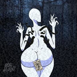 ablazemosquit0 ass ass_focus breasts chubby creepy creepypasta female nipples no_face pale_skin pussy skinny slenderwoman taller_female thick_thighs