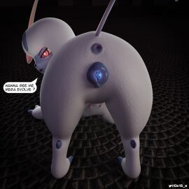 absol absurd_res animal_genitalia animal_vulva anus blush canid canine canine_genitalia canine_vulva dc15_a female feral fur generation_3_pokemon genitals hi_res looking_at_viewer looking_back lumiose_city mammal mega_stone mega_stone_in_body mega_stone_in_vagina nintendo nipples pokemon pokemon_(species) solo solo_focus speech_bubble talking_to_viewer white_body white_fur