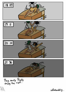 comic_page disventure_camp green_hair heart-shaped_pupils kai_(disventure_camp) long_hair odd_nation_cartoons tagme yul_(disventure_camp)