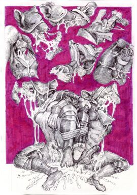 2024 absurd_res anthro armor ass balls bodily_fluids bondage bound breasts clothed clothing cum cum_drip cum_in_ass cum_in_mouth cum_in_nose cum_in_pussy cum_inside cum_on_balls cum_on_chest cum_on_face cum_on_ground cum_on_penis dripping duo duo_focus excessive_cum excessive_genital_fluids face_fucking female genital_fluids genitals group hand_on_head hand_on_throat headgear helmet hi_res humanoid_genitalia irrumatio licking licking_genitals male male/female male/male mammal momamo murid murine nude oral partially_clothed penile penis pubes pussy rat rodent rope sex simple_background snowballing tongue traditional_media_(artwork) under_boob