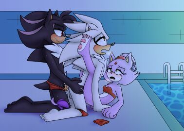 5_fingers 5_toes absurd_res anal anal_sex anthro anus ass backsack balls ballsack barefoot bisexual bisexual_sandwich blaze_the_cat blush bodily_fluids bottomless bottomless_anthro bottomless_female bottomwear bottomwear_down claws clothed clothing countershade_feet countershading digital_media domestic_cat erection eulipotyphlan eyewear eyewear_only fan_character feet felid feline felis female female_penetrated fingers fur genital_fluids genitals glasses glasses_only gottagoblast gottagoblastnsfw group group_sex hair hedgehog hi_res humanoid_feet humanoid_genitalia humanoid_penis inside kneeling male male/female male/male male_penetrated male_penetrating male_penetrating_female male_penetrating_male mammal nude open_mouth partially_clothed pawpads penetration penile penis pink_pawpads plantigrade poolside purple_body purple_fur pussy sandwich_position sega sex silver_the_hedgehog smile soles sonic_(series) sonic_the_hedgehog_(series) speedo sweat sweatdrop swimming_pool swimwear tail threesome toes topwear trio undressed vaginal_penetration water wearing_glasses