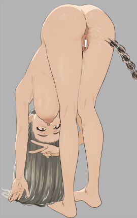 alternate_version_available anal_beads anal_beads_rip anus ass breasts cat_with_pen_tablet female huge_breasts human nude sagging_breasts surprised_expression v