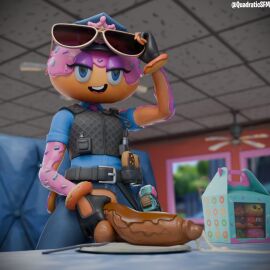 1futa 3d big big_penis chocolate_on_penis constable_sprinkle cop dessert diner donut food food_creature food_play fortnite fortnite:_battle_royale fully_clothed fully_clothed_futa futa_only futanari intersex leaking_cum object_head penis penis_on_plate penis_out police_uniform police_woman quadraticsfm sunglasses sunglasses_on_head tagme