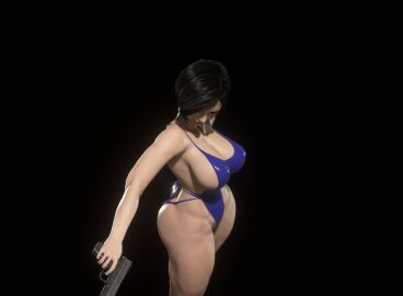 ada_wong ada_wong_(adriana) big_ass big_breasts bikini breasts capcom curvy drainbread female gun mod muscular muscular_thighs resident_evil resident_evil_4 thick_thighs