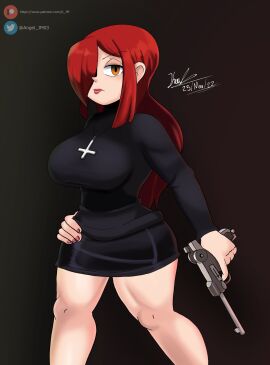 a_jnsfw big_breasts breasts female parasoul skullgirls thick_body