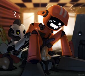 11-45-g 2024 2boys anal anal_penetration anal_sex black_body blush detailed_background dildo dildo_in_ass dildo_insertion drooling duo_focus erection gay grey_body group hi_res hollow_eyes humanoid k-vrc larger_male love_death_+_robots lying machine male male/male male_penetrated male_penetrating male_penetrating_male male_wearing_strapon metal metallic_body multicolored_body netflix object_in_ass on_back orange_body penetration penis question_mark robot robot_humanoid saliva sex sex_toy sex_toy_in_ass sex_toy_insertion size_difference smaller_male strap-on strapon strapon_sex toying_partner trio twang white_eyes xbot_4000 yellow_eyes