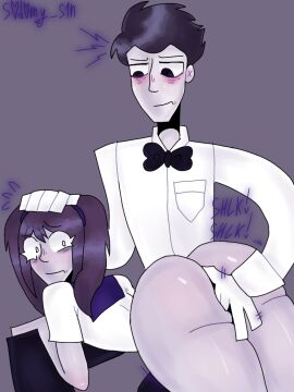 1boy 1girls aged_up anal_fingering anastacha_mikaelys angry_face anus ass brown_hair father_and_daughter female fingering fingering_partner flat_chest flat_chested francis_mosses gloves hips incest male older_male short_hair straight that's_not_my_neighbor thighs twintails twintails_(hairstyle) younger_female