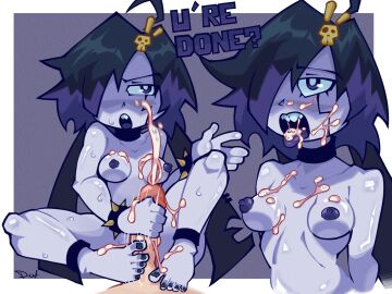 1girls bare_arms bare_breasts bare_legs bare_shoulders barefoot black_hair bracelet breasts bunny_ears cock cum cum_drip cum_dripping cum_on_body cum_on_breasts cum_on_face cum_on_feet cum_on_hand cum_on_leg cum_on_tongue cum_outside cum_shot cumshot dark_hair dick dripping dripping_cum dripping_semen duxt ejaculate ejaculating ejaculating_cum feet female female_focus female_only fnf_mods footjob footjob_with_one_foot friday_night_funkin goth_girl graffiti_groovin' hand_and_footjob handjob male mora_(graffiti_groovin) nail_polish naked naked_female nude nude_female penis pussy sweat sweatdrop sweating sweaty_body toenail_polish tongue tongue_out