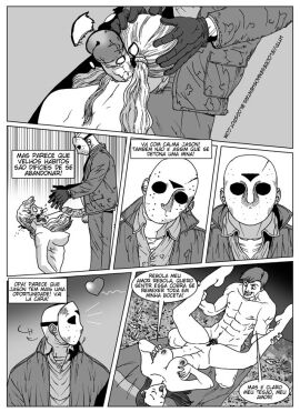 2boys 2girls comic death death_by_penis female female_death friday_the_13th gore heart_symbol hockey_mask human_death jason_voorhees male oral penis ryona sex skull_fucking straight translation_request
