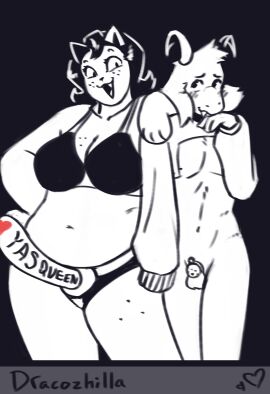 anthro asriel_dreemurr asriel_dreemurr_(god_form) blush boss_monster_(undertale) bottomless bovid caprine catty_(undertale) chastity_cage clothed clothed/nude clothed_female_nude_male clothing domestic_cat dracozhilla duo embarrassed felid feline felis female femboy genitals girly goat hi_res hoodie hoodie_only humanoid humiliation imminent_pegging male male/female mammal nude penis penis_humiliation size_difference skinny slightly_chubby small_penis small_penis_appreciation small_penis_humiliation smile topwear topwear_only undertale undertale_(series)