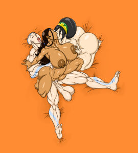 1boy 2girls aang air_nomad airbender_tattoo ass avatar_legends avatar_the_last_airbender big_ass big_breasts big_butt bisexual bisexual_female breasts cowgirl_position earth_kingdom female female_on_top group group_sex huge_breasts human katara kissing large_breasts male male/female multiple_females multiple_girls nickelodeon nicktoons pussy reverse_cowgirl_position sex sun1sol the_avatar threesome toph_bei_fong vaginal_penetration water_tribe