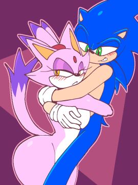 1boy 1girls anthro arms_around_partner arms_around_waist ass big_breasts big_thighs black_nose blaze_the_cat blue_body blue_fur blue_hair blue_skin blush breasts breasts_press breasts_pressed_against_partner cat_ears cat_girl cat_tail catgirl commission couple couple_(romantic) curvy curvy_body curvy_female derocrossh duo eyelashes feline female flat_colors forehead_jewel fur furry gloves green_eyes grinning hedgehog hug hugging jewel long_tail looking_away male male/female mammal multicolored_fur naked nude ponytail pressed_together purple_body purple_fur purple_hair purple_skin romantic romantic_couple sega simple_background sonic_(series) sonic_rush sonic_the_hedgehog sonic_the_hedgehog_(archie) sonic_the_hedgehog_(comics) sonic_the_hedgehog_(idw) sonic_the_hedgehog_(series) spiky_hair tail taller_male thick_ass thick_thighs thighs two-tone_body two-tone_fur video_games yellow_eyes