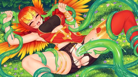 16:9_aspect_ratio 1girls 2d 3840x2160 4k 4k_resolution ahoge arms_bound belgerum bird_girl blush bob_cut bondage bound bound_arms bound_by_tentacles bound_legs bracelet closed_eyes clothed clothed_female clothed_sex clothing_aside clothing_pull cum cum_in_pussy cum_inside cum_on_tentacle cumming cumming_in_pussy cumming_inside detailed_background fantasy feathered_wings feathers female female_focus female_penetrated flare_(slimy_sextet) flowers forest_sex game_cg grabbing_tentacle gradient_hair grass green_tentacles hand_on_tentacle harpy head_wings hi_res high_res high_resolution highres interspecies kemonomimi leaning_back legs_apart legs_bound legs_held_open legs_open legs_spread lying lying_on_back lying_on_ground medium_hair monster_girl multicolored_hair nakadashi nature_background nonconsensual open_mouth outdoor_sex outdoors phoenix pubic_hair pussy raped_by_monster red-haired_female red_eyes red_hair restrained restrained_arms restrained_by_tentacles restrained_legs sex sex_in_forest short_shorts shorts slime slime_monster slime_tentacle slimy_sextet solo solo_female solo_focus sports_bra tentacle tentacle_bondage tentacle_cum tentacle_grab tentacle_in_pussy tentacle_on_female tentacle_penetration tentacle_rape tentacle_restraint tentacle_sex tentacles_around_arms tentacles_around_legs torn_clothes torn_clothing torn_shorts transparent_tentacles uncensored vaginal_penetration vaginal_sex violation visual_novel widescreen wings wings_on_head yellow-haired_female yellow_hair