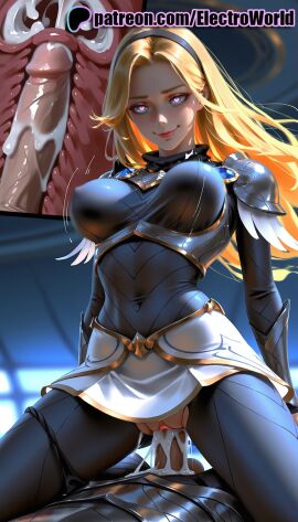 1boy 1girls 2025 ai_generated artist_name blonde_hair blue_eyes cervix clitoral_hood clothed_sex cock cowgirl_position cross_section cum cum_in_pussy deep_penetration dick ejaculation electroworld exposed_pussy female female_armor female_knight fucking heart-shaped_pupils hi_res high_quality high_resolution highres intercourse internal_cumshot juicy_pussy league_of_legends long_hair love_making luxanna_crownguard overflow pantyhose patreon patreon_username penetration penis pussy riding sex sexual_intercourse smile solo_focus stable_diffusion straddling straight tight_pussy torn_clothes uncensored uterus vagina vaginal_penetration watermark woman_on_top x-ray