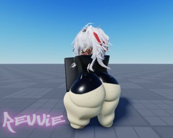 1boy 3d ass ass_focus baseplate big_ass big_butt big_thighs chubby femboy femboy_only huge_ass looking_at_viewer male nero_(xr_revvie) roblox robloxian self_upload solo solo_focus tagme thick_ass thick_thighs xr_revvie