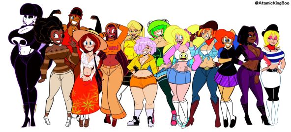 13girls 6+girls artist_name ass athletic athletic_female atomickingboo beret big_breasts big_hair black_hair black_lipstick blonde_hair breasts brown-skinned_female brown_body brown_hair brown_skin bubble_ass bubble_butt busty chart cowboy_hat cowgirl curvaceous curvy curvy_figure cute cute_face dark-skinned_female dark_hair dark_skin digital_drawing_(artwork) digital_media_(artwork) felicia_andrews felicia_lincoln female female_only fit fit_female flexing_bicep flexing_both_biceps freckles french_female gamer_girl gap_teeth giant_breasts goth goth_girl green_eyes green_hair hat height_chart height_comparison height_difference high_heel_boots high_heels hourglass_figure huge_ass huge_breasts jody_bloom kassandra_(atomickingboo) kassandra_cruz large_breasts large_hair legs light-skinned_female light_skin lindel_dollice_quilten lipstick long_hair luna_starlene misty_cocoa moni_peiper multiple_females multiple_girls muscular muscular_female nerd oc ocs original original_character original_characters pale-skinned_female pale_skin paulinda_sherwoods piercing pink_hair punk_girl red_eyes red_hair rudy_roundup sarah_mcneil shaylynn_summer short_hair size_chart size_comparison slim_waist tagme take_your_pick terra_mandrile the_besties_(atomickingboo) thick thick_hips thick_legs thick_thighs thighs voluptuous waist wendy_wendy wide_brim_hat wide_hips