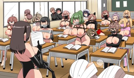 2boys 2d 6+girls armbinder arms_behind_back ball_gag bandage bandages belt_bondage big_breasts bit_gag bolero_straitjacket bondage bondage_gear bondage_harness bondage_outfit breasts curvaceous curvy dominated_female dominatrix duct_tape duct_tape_gag exposed_breasts exposed_nipples female femdom femsub gag gagged harness harness_gag helpless_female hourglass_figure imbsengirl multiple_females multiple_girls multiple_subs mummification mummification_(bound) mummified mummy mummy_wrappings naked naked_female nipples nude nude_female original over_the_nose_gag slave slave_bikini slave_collar slave_girl slave_outfit straitjacket submissive_female tape tape_bondage tape_gag taped_mouth teenage_female teenager voluptuous young_female