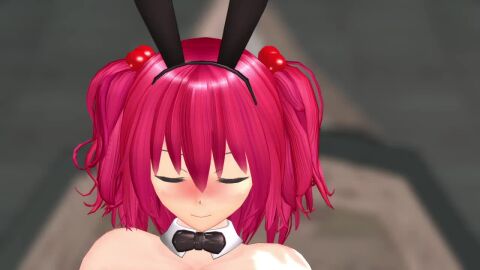 1girls 3d animated areola_slip areolae artist_name ass audible_music backboob bouncing_breasts breasts bunny_ears camera censored censored_nipples cleavage cloud convenient_censoring crown dancing female hair_bobbles high_heels huge_breasts looking_at_viewer matching_hair/eyes mmd navel nipples_out_of_frame nude onozuka_komachi out-of-frame_censoring outdoors playboy_bunny ponkanman red_eyes red_hair short_hair sky solo_focus sound standing tagme touhou twintails video
