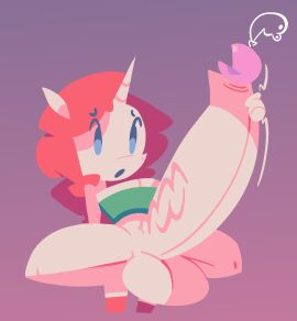 anthro balls bodily_fluids clothing futanari genital_fluids genitals gradient_background hi_res intersex lottieplus masturbation precum rosie_(roselynn_meadow) shirt simple_background solo solo_focus squatting topwear trans_woman transfem