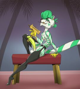 animated braces chaps femboy furry furry_only gif gold_tooth grinding heels jackofak latex_stockings leather_boots looking_at_viewer looking_pleasured male male_only nipple_piercing nipples piercing pointy_teeth puddin_toon_skunk rich_bitch skunk slender_body slender_legs slender_waist sticker tiger toothpick twink uzi