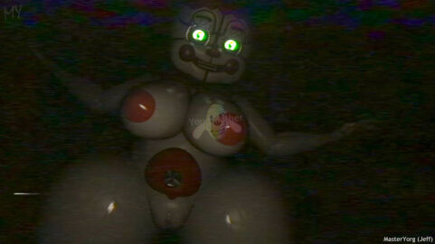 3d accurate_model animatronic artist_name auburn_hair baby_(fnafsl) breasts circus_baby circus_baby_(fnaf) circus_baby_(original) clitoris female five_nights_at_freddy's five_nights_at_freddy's:_sister_location green_eyes huge_breasts light-skinned_female light_skin looking_at_viewer masteryorg0 pale-skinned_female pale_skin pussy robot scott_cawthon scottgames solo vagina vhs vhs_filter watermark