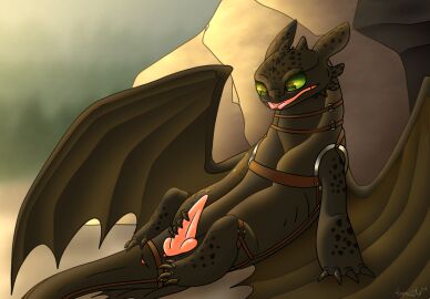 avexcity dragon dreamworks european_mythology feral fury_(httyd) genitals hi_res how_to_train_your_dragon male masturbation mythological_creature mythological_scalie mythology night_fury penis scalie solo tongue tongue_out toothless western_dragon