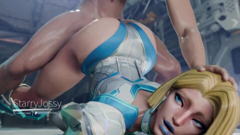1boy 1girls 3d animated ass_up big_ass blonde_hair dat_ass dominant_male emma_frost emma_frost_(marvel_rivals) hand_on_head head_down_ass_up huge_ass light-skinned_male marvel marvel_comics marvel_rivals pawg sound starryjossy video
