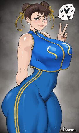1girls asian asian_female ass belly belly_button big_ass big_breasts big_butt big_thighs black_nails blue_clothing blue_outfit blush blush_lines blushing_at_viewer blushing_female breasts brown_eyes brown_hair chun-li chun-li_(street_fighter_alpha) clothed clothed_female clothing covered_breasts covered_navel covered_nipples curvy curvy_body curvy_female curvy_figure curvy_hips curvy_thighs female huge_ass huge_breasts huge_butt huge_thighs isensio large_breasts light-skinned_female light_skin lipstick looking_at_viewer massive_thighs mature mature_female pale-skinned_female pale_skin peace_sign ribbon ribbon_in_hair ribbons smile solo solo_female solo_focus street_fighter street_fighter_alpha thick thick_ass thick_butt thick_hips thick_legs thick_thighs thunder_thighs thunderthighs twin_buns voluptuous voluptuous_female wide_hips wide_thighs