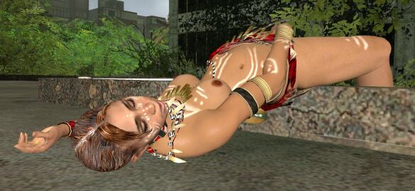 1girls 3d 3d_(artwork) black_body black_female black_nipples breasts brown_hair enjoying female female_only hand_on_pussy handjob jacking_off laying lying_down lying_on_back masturbation nipples no_bra outside ponytail pussy resident_evil resident_evil_5 sheva_alomar skirt small_boobs small_breasts solo solo_female