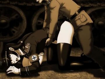 1940s 1girls 40s ai_animation ai_assisted ai_generated ai_video ai_voice_acted animated areolae armband artist_request black_thighhighs breasts censored censored_face censored_identity clothed_sex cum cum_in_pussy cum_inside dark-skinned_male faceless_male fem_ss_officer female grin grinning hat human kogaa large_breasts long_hair male military military_uniform monochrome nazi nipples open_mouth pussy rolling_eyes sex smile sound soviet spoils_of_war straight swastika tagme thighhighs vaginal_penetration video world_war_2 ww2