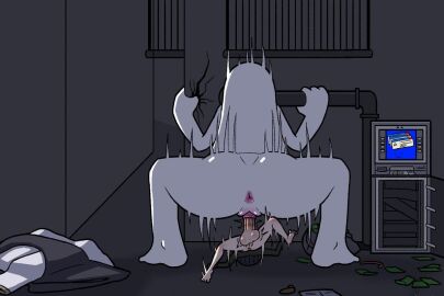 1boy 1girls anus ass barefoot big_ass big_breasts breasts broken_pelvis clothes_on_floor crushed_pelvis crushing death_by_snoo_snoo discarded_clothing dominant_female female female_on_top fnf_entity friday_night_funkin from_behind giantess grip horny_female huge_ass huge_breasts large_ass large_female larger_female legs_apart long_hair male mini_giantess motion_lines naked nikusa nikusa_(fnf) nikusa_(sugarratio) nude penetration penis penis_in_pussy pink_eyes pussy sex size_difference spread_legs squatting squatting_cowgirl_position straight strong_female tiimooner vaginal_penetration vaginal_sex white_hair white_skin