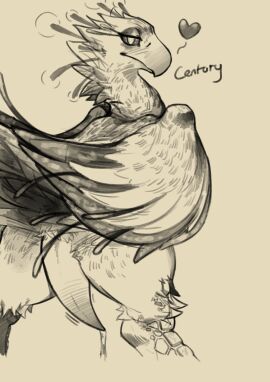 absurd_res accipitriform avian beak biped bird bodily_fluids chocobo dark_sclera dripping feathers feral final_fantasy florecentmoo genital_fluids genitals heart_symbol hi_res looking_at_viewer looking_back looking_back_at_viewer male monochrome penis precum precum_drip secretary_bird shaded simple_background solo square_enix wings