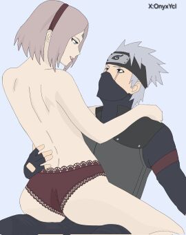 1girls 1male age_difference hatake_kakashi kakashi_hatake naruto onyxycl sakura_haruno