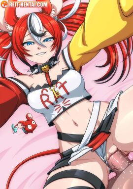 1boy 1girls blue_eyes clothed clothed_female_nude_male clothed_sex faceless_male fan_mascot_(vtuber) female hakos_baelz hakos_baelz_(1st_costume) hololive hololive_english hololive_english_-council- hololive_english_-promise- looking_at_viewer male mr._squeaks_(hakos_baelz) panties_aside penis pov pov_eye_contact pussy red_hair reit sex smile tears twintails vagina vaginal_penetration virtual_youtuber vtuber watermark