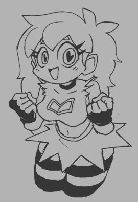 belly black_and_white boob_window breasts crae female fingerless_gloves fnf fnf_mods friday_night_funkin heart-shaped_pupils not_porn skirt sky skyblue skyblue_(friday_night_funkin) thick_thighs thighhighs thighs