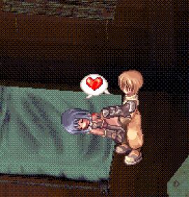 acolyte acolyte_(ragnarok_online) animated artist_request assassin_cross assassin_cross_(ragnarok_online) blonde_hair blue_hair breasts clothed_sex clothing female pixel_art pussy ragnarok_online small_breasts straight vaginal_penetration