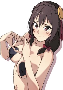 1girls 75ryrnyp9rtngjo bare_arms bare_belly bare_breasts bare_chest bare_hands bare_midriff bare_navel bare_shoulders bare_skin bare_tits bare_torso belly belly_button black_heart_pasties black_pasties blush blush_face blushed_face blushing_at_viewer blushing_face blushing_female braid braided_hair breasts brown-haired_female brown_eyebrows brown_hair busty busty_female busty_teenager cleavage closed_mouth_smile collarbone crown_braid dot_nose embarrassed embarrassed_exposed_female embarrassed_expression embarrassed_female exposed exposed_arms exposed_belly exposed_breasts exposed_midriff exposed_shoulders exposed_tits exposed_torso female female_only fingers hair_between_eyes hair_ribbon heart_pasties high_resolution highres kono_subarashii_sekai_ni_shukufuku_wo! large_breasts lean_figure light-skinned_female light_skin long_hair looking_at_viewer narrow_waist navel nipple_bulge nipple_pasties pasties red-eyed_female red_eyes red_hair_ribbon red_ribbon ribbon shoulders simple_background slender_body slender_waist slim_female slim_waist smile smiley_face smiling smiling_at_viewer smirk solo standing teenage_female teenager thin_waist upper_body white_background yunyun_(konosuba)