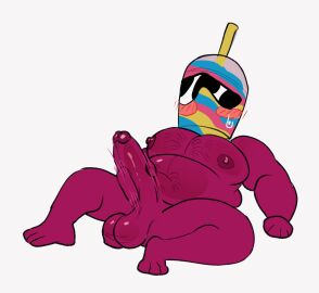 1boy animated balls big_penis biggie_slurps blush blushing breasts cartoony chibi dick dilf drink faceless_male hairy hairy_chest jacking_off jerkingoff ladpear male male_breasts male_focus male_only male_with_breasts masturbation object_head oc original penis perky_breasts shiny slurpee stroking_penis sunglasses sweat