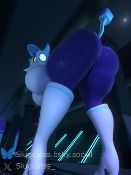 1girls ass ass_focus deltarune slugcats_(artist) tagme tasque_manager_(deltarune) video