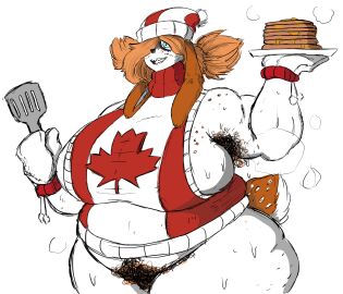 1girls 2d 2d_(artwork) 2d_artwork arm_up armpit armpit_hair ass big_ass big_breasts big_butt blue_eyes breasts bubble_ass bubble_butt bunny bunny_ears bunny_girl bunny_tail canada canadian chubby chubby_belly chubby_female clothed clothed_female clothes clothing fat female female_focus female_only food freckles freckles_on_breasts freckles_on_face fur furry furry_female furry_only hair hair_over_one_eye hairy_pussy happy_trail hat long_ears musk musk_clouds musky open_mouth pancake plate pussy sharp_teeth short_hair solo solo_female solo_focus spatula sweat sweatdrop sweating sweaty thick thick_ass thick_thighs thighs thunder_thighs thunderthighs yobaba