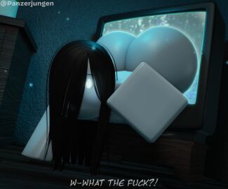 2025 3d ass ass_focus big_ass big_butt black_hair bubble_butt coming_out_of_screen coming_out_of_tv completely_nude crawling crt curvaceous curvy dialogue english_text fat_ass fat_butt female female_only fully_nude ghost ghost_girl glowing_eyes grey_body horror huge_ass inside japanese japanese_female long_hair night no_mouth nude onryo panzerjungen reaching_out roblox robloxian sadako_yamamura solo static tagme television the_ring thick thick_ass thick_thighs tv tv_screen twitter_username voluptuous well wide_hips yamamura_sadako