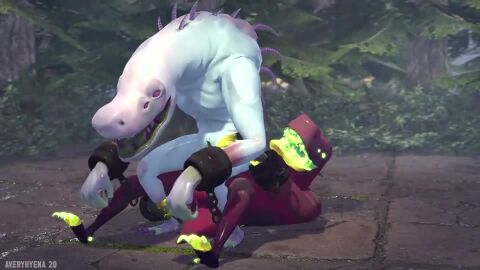 1boy 1girls 2020 acrid albino animated averyhyena chains chimera claws cum cum_in_pussy cum_inside forest front_view green_eyes laying_down male male/female monster multi_eye no_sound purple_body purple_eyes purple_skin pussy reverse_cowgirl_position risk_of_rain risk_of_rain_2 scalie sex sitting spikes tagme video white_body white_skin