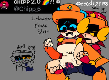 brawl_stars brother_and_sister female larry_(brawl_stars) lawrie_(brawl_stars) machine male robot robot_boy robot_girl