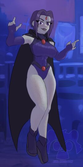 1girls abs armpits big_breasts breasts dc dc_comics evil_raccoon female female_only grey_skin leotard multiversus purple_eyes purple_hair purple_leotard rachel_roth raven_(dc) raven_(multiversus) short_hair solo superheroine teen_titans thighs warner_brothers