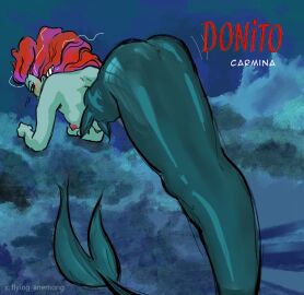 carmina donito female green_skin merfolk mermaid red_hair