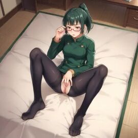ai_generated female female_solo fingering fingers girl jujutsu_kaisen maki_zenin masturbation no_sound pussy rubbing rubbing_pussy solo solo_female tagme vaginal_penetration video