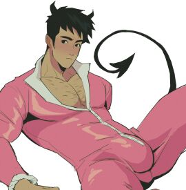 bara big_bulge bulge clothing demon gay gay_male male male_only masculine_male muscular muscular_male pecs toumaart yaoi